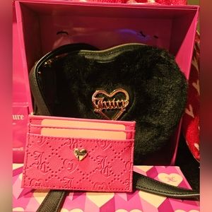Juicy Couture black heart shaped purse